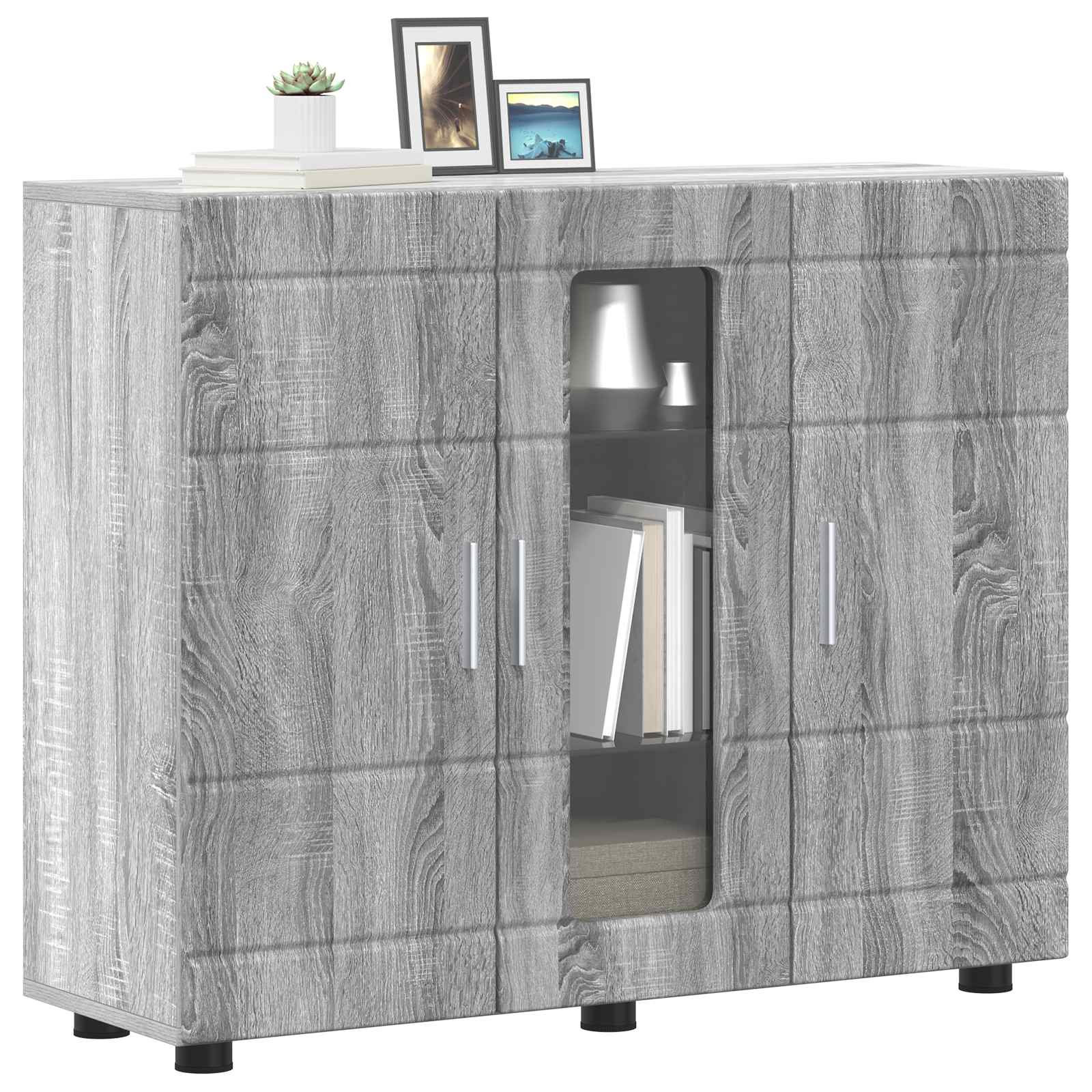 Drveni ormar Siva Sonoma 88,5 x 30,5 x 73 cm Konstruirano drvo
