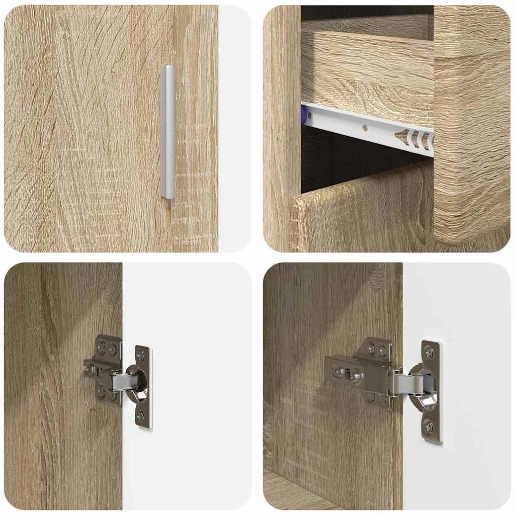 Kreveta s policom FLORIN Sonoma hrast 88,5 x 30,5 x 73 cm