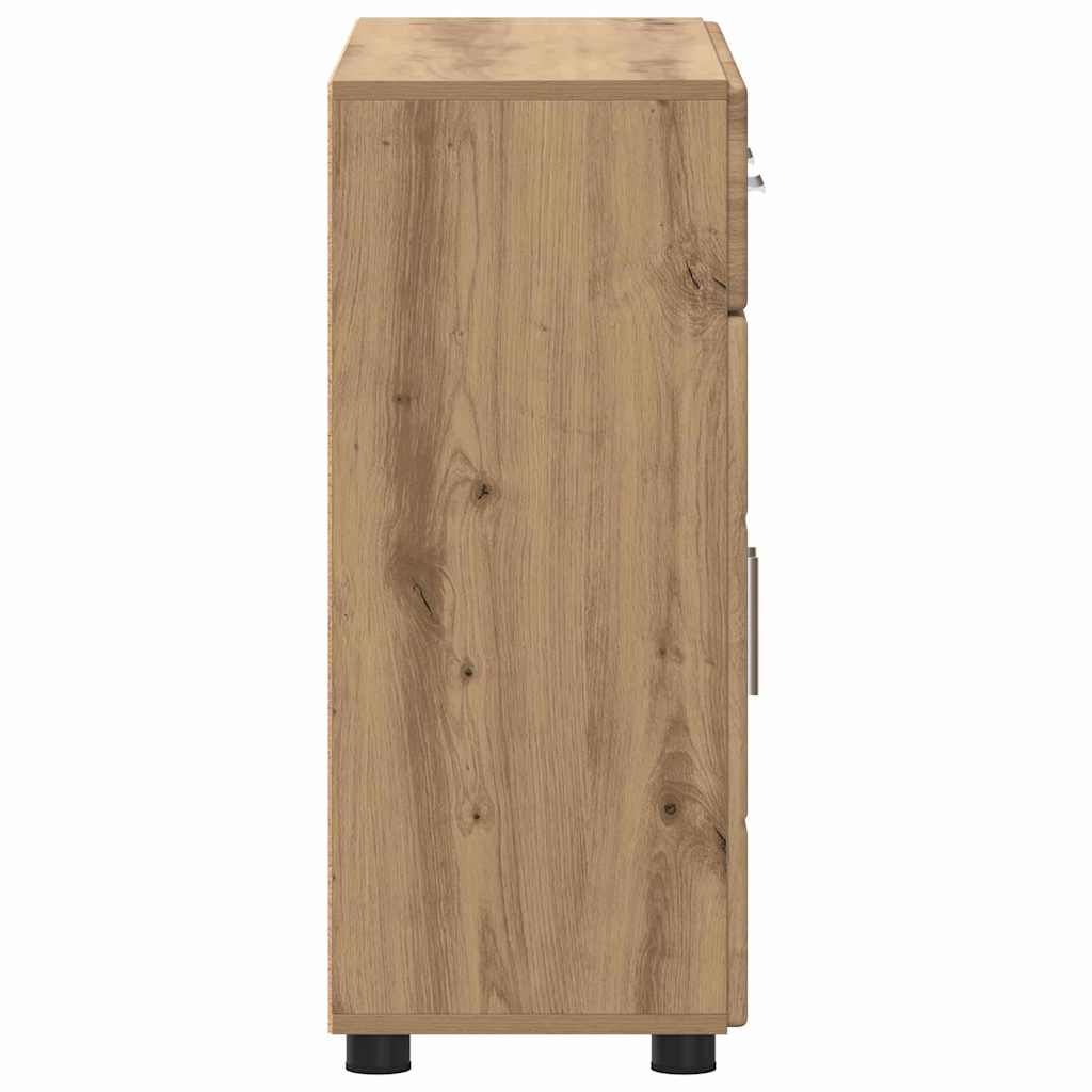 Kreveta s policom FLORIN Umjetnički hrast 88,5 x 30,5 x 73 cm