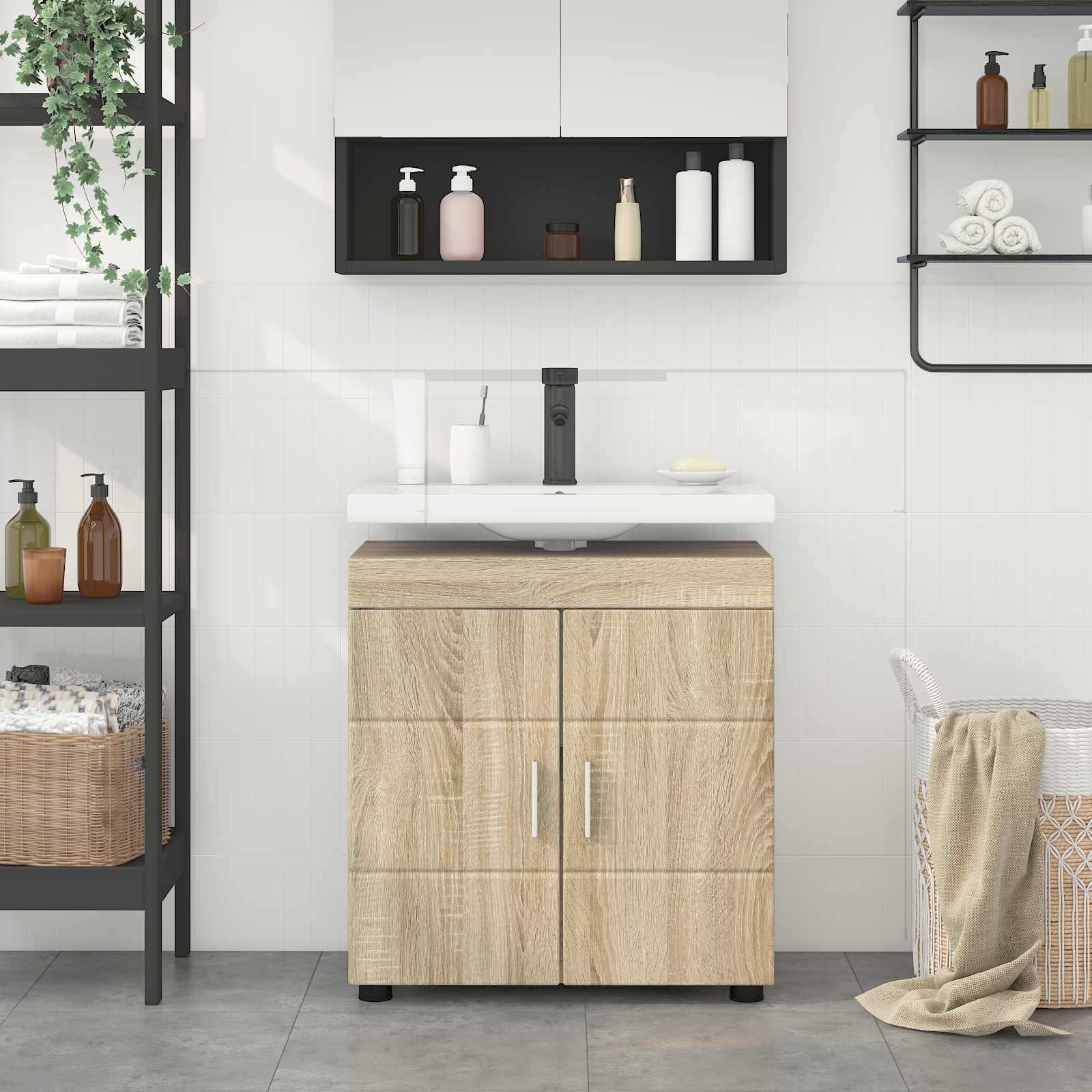 Set ormarića za kupaonicu TULUM Sonoma hrast 60 x 34 x 63 cm