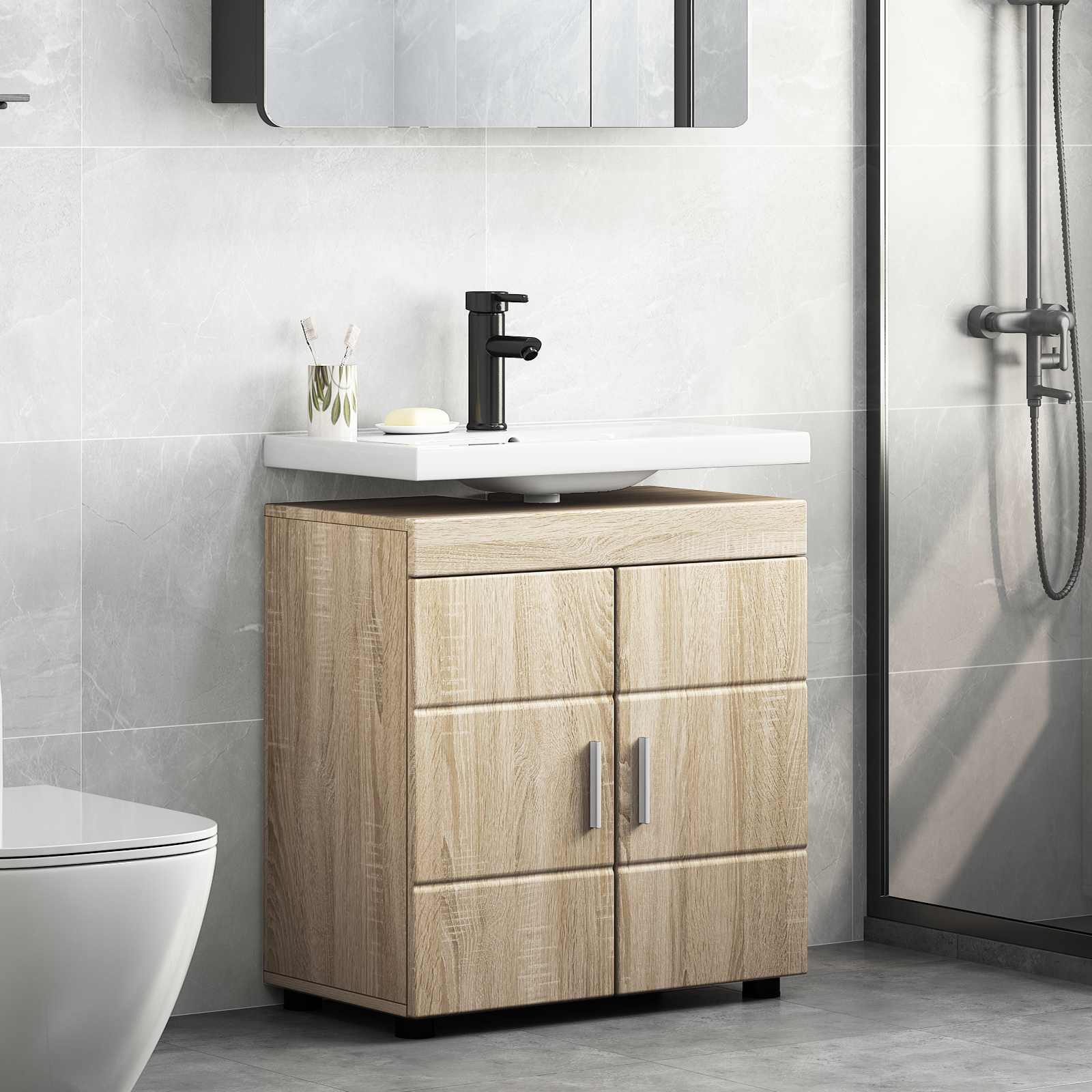 Set ormarića za kupaonicu TULUM Sonoma hrast 60 x 34 x 63 cm