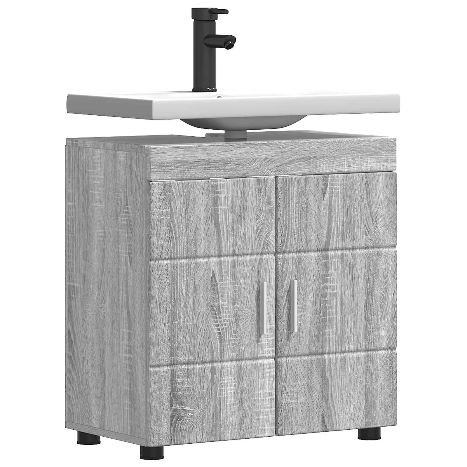 Set ormarića za kupaonicu TULUM Siva Sonoma 60 x 34 x 63 cm
