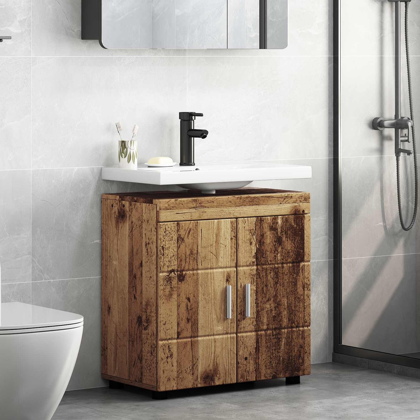 Set ormarića za kupaonicu TULUM Staro drvo 60 x 34 x 63 cm