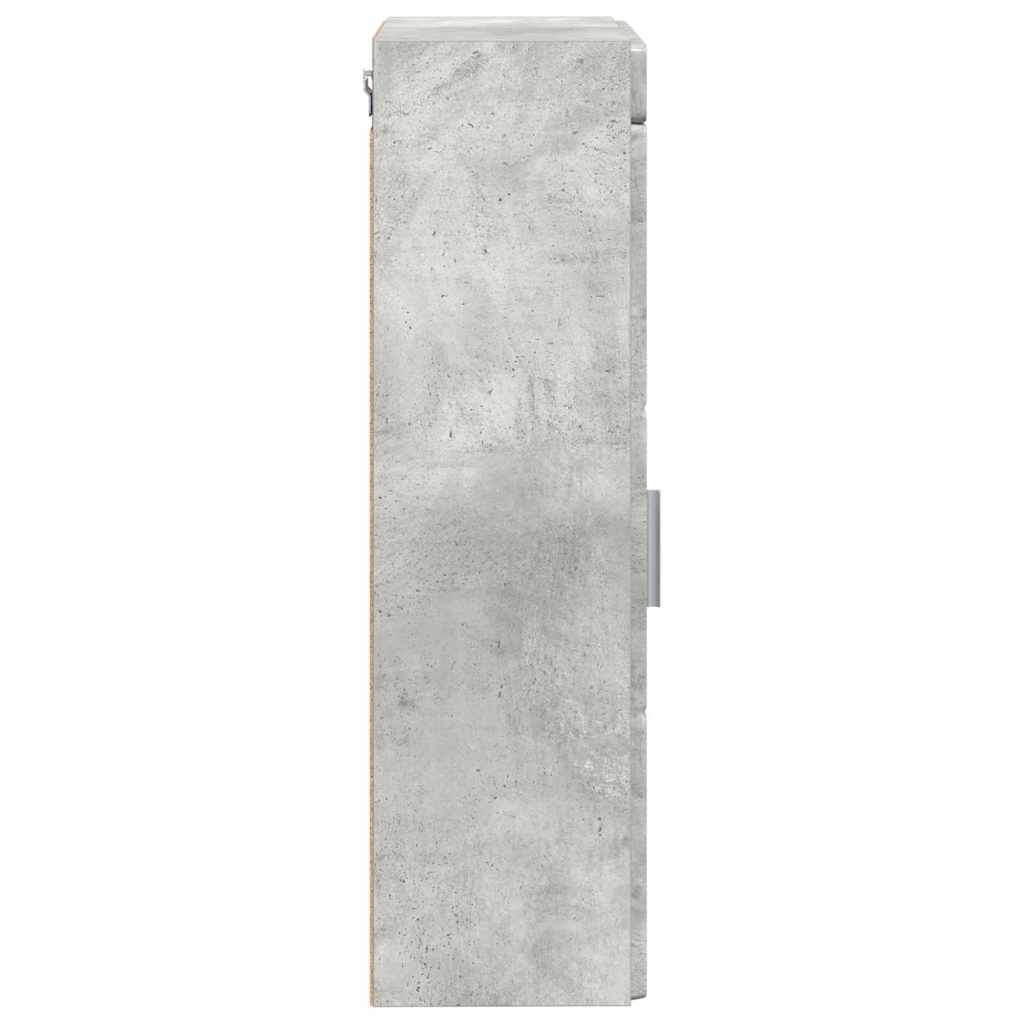 Kupaonski zidni ormarić TULUM Betonski sivi 37 x 24,5 x 86 cm