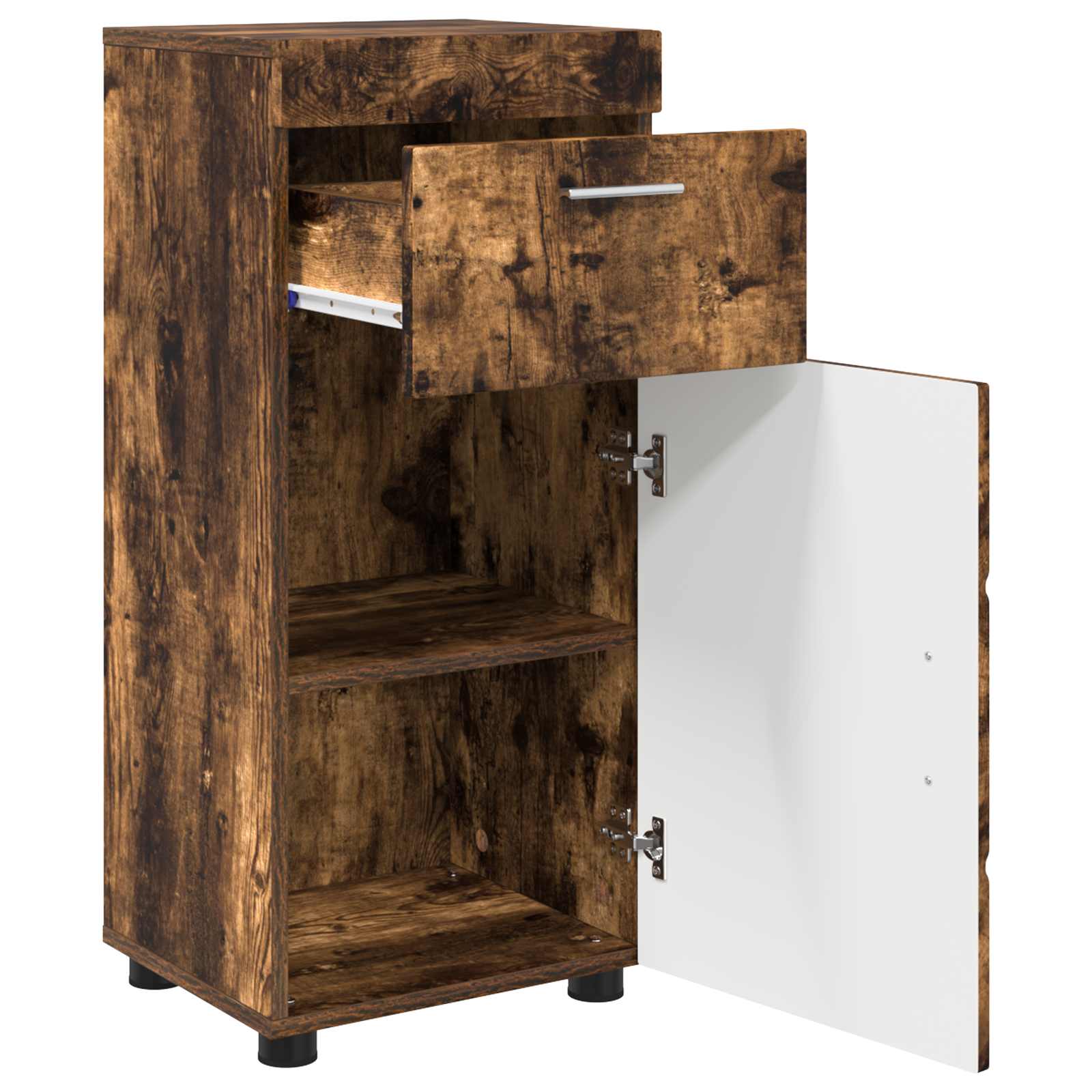 Set ormarića za kupaonicu s ladicama TULUM Dimljeni hrast