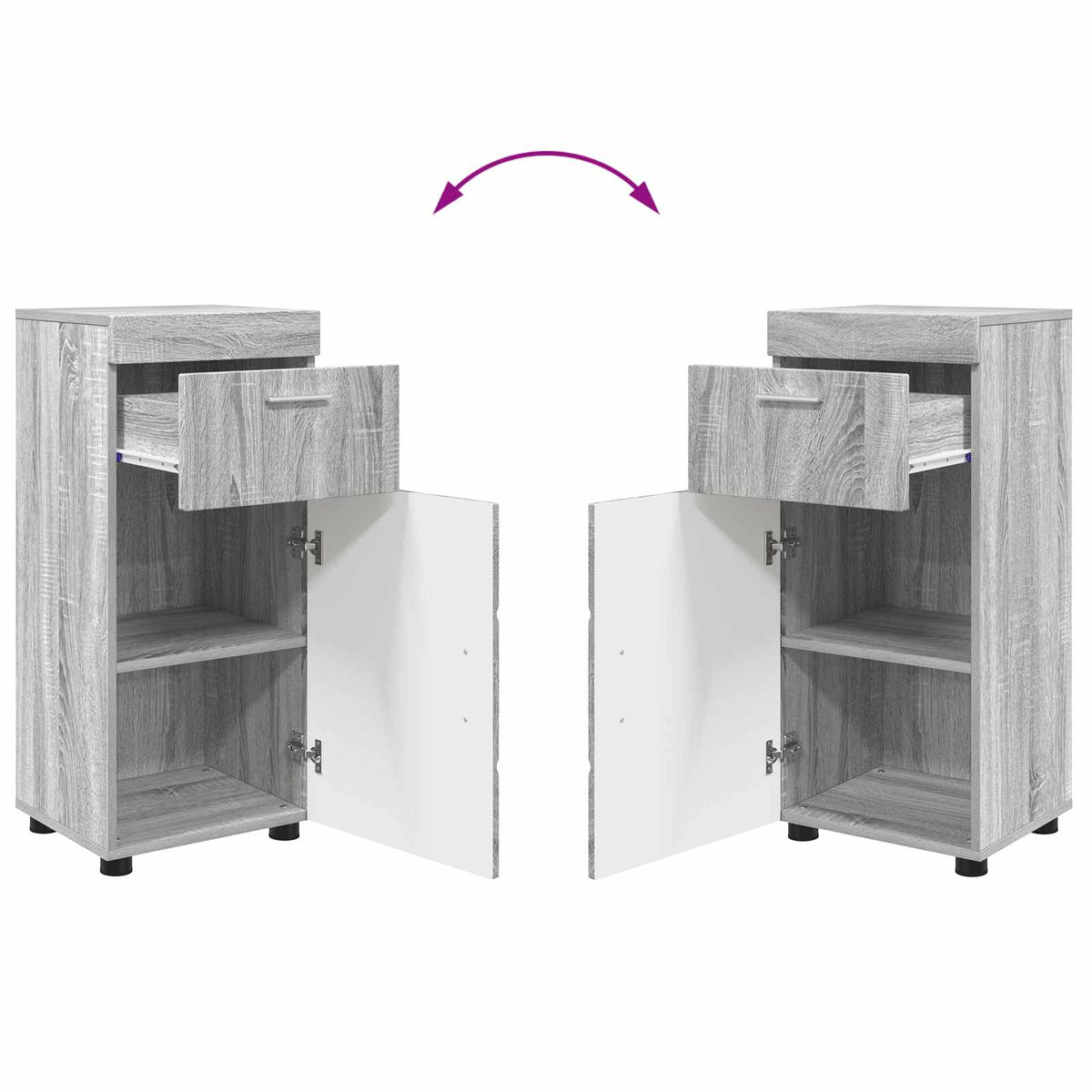 Set ormarića za kupaonicu TULUM Siva Sonoma 37 x 31,5 x 82 cm