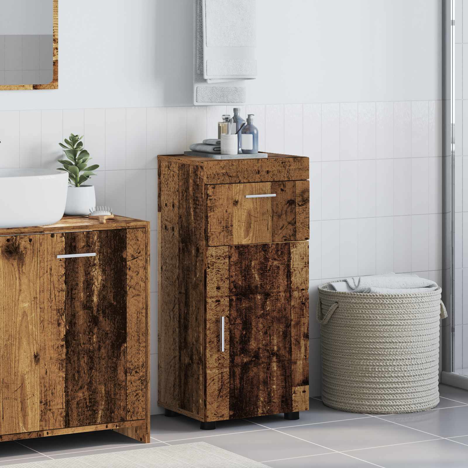 Set ormarića za kupaonicu TULUM Staro drvo 37 x 31,5 x 82 cm