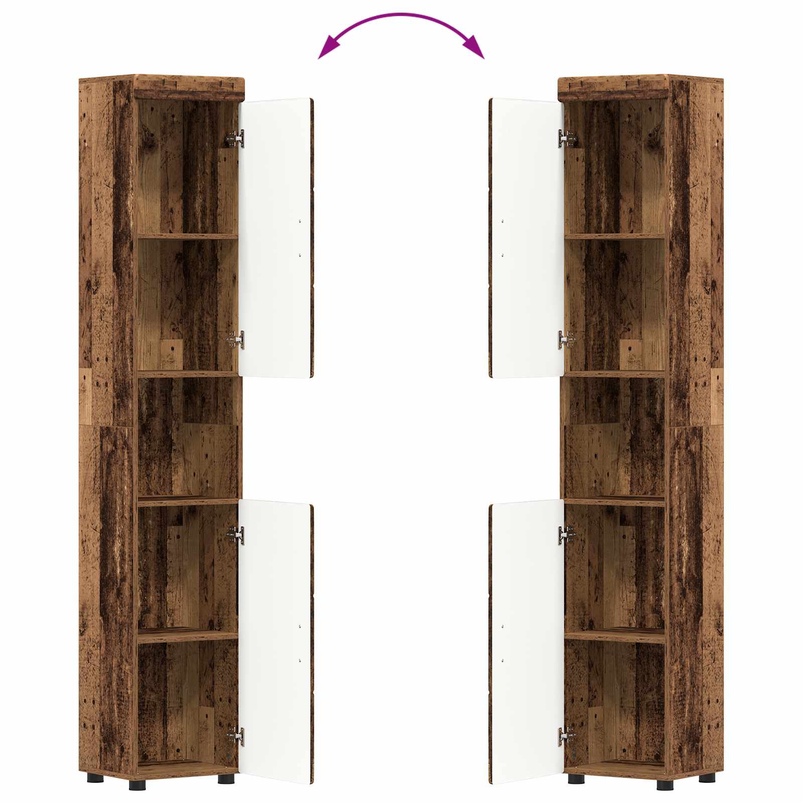 Set ormarića za kupaonicu TULUM Staro drvo 37 x 31,5 x 203 cm