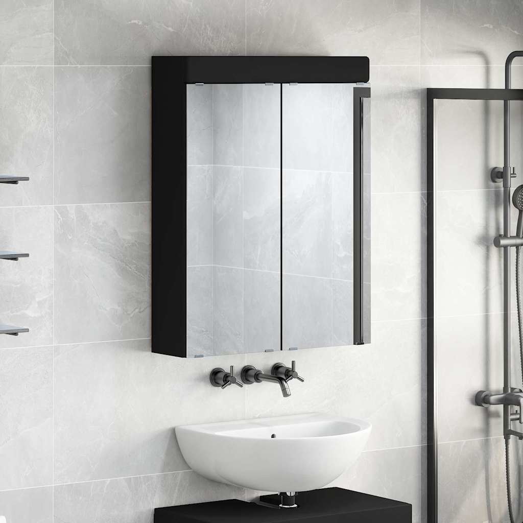 Kupaonski ormar s ogledalom TULUM Crna 60 x 16,5 x 78 cm