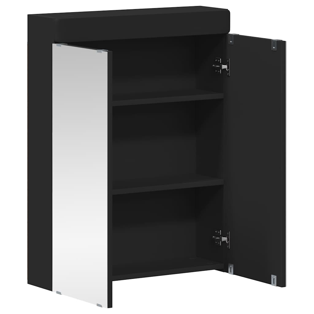 Kupaonski ormar s ogledalom TULUM Crna 60 x 16,5 x 78 cm