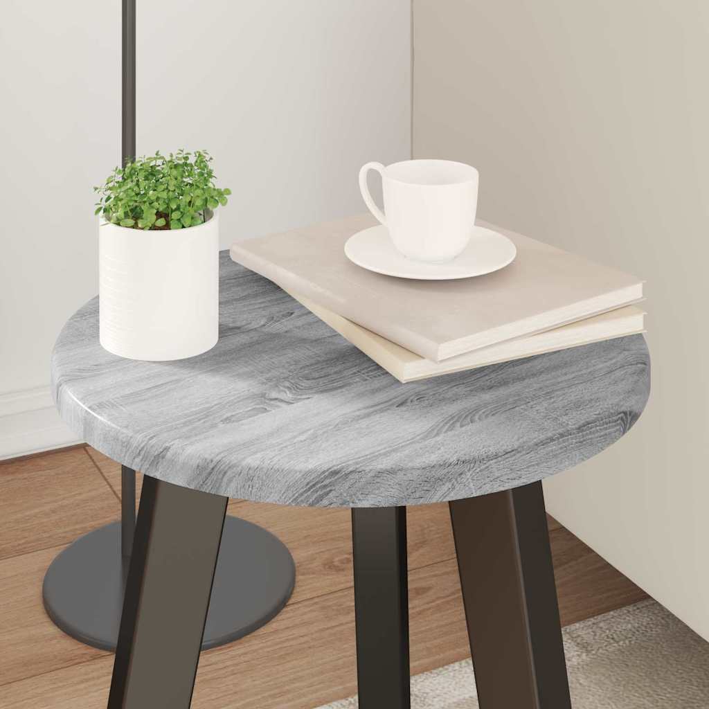 Gornji dio stola Siva Sonoma Ø 30 x 1,5 cm Konstruirano drvo