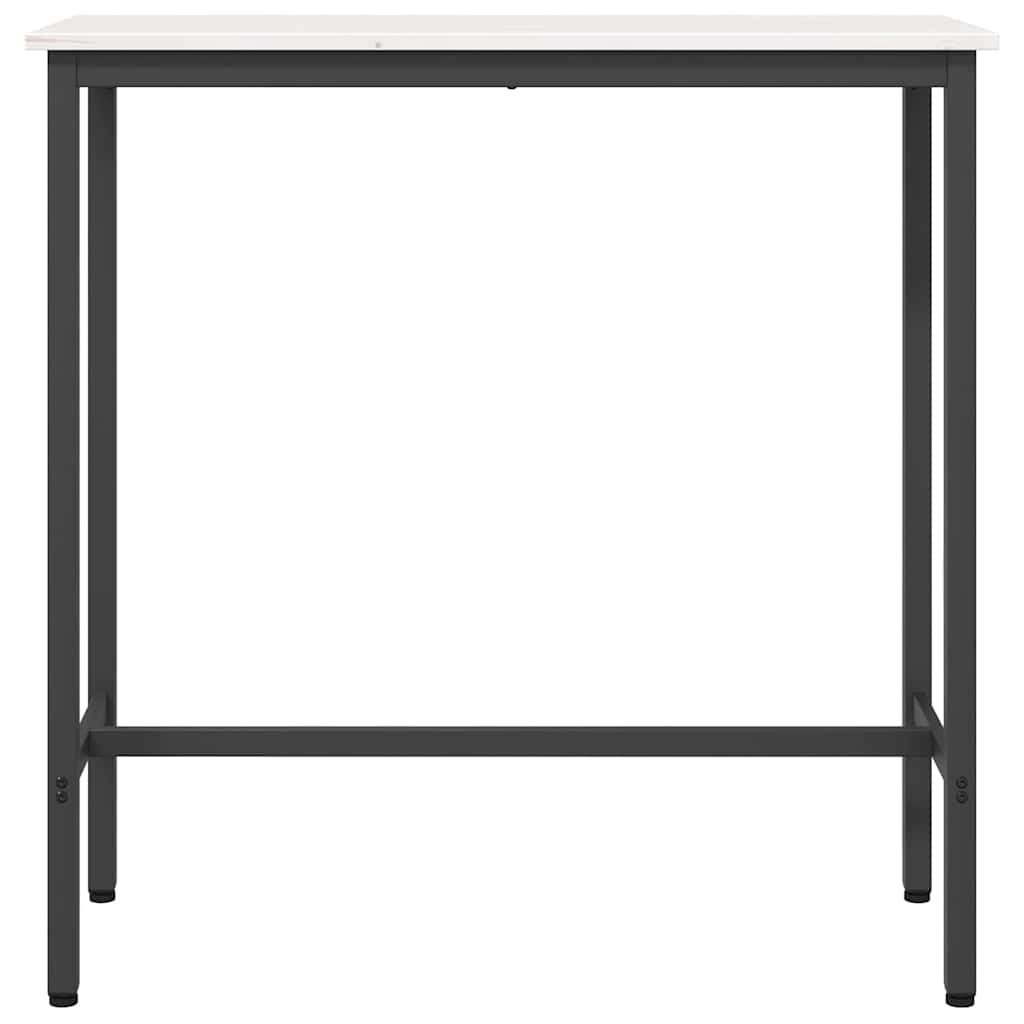 stol Bijelo 100 x 40 x 101 cm Inženjerska drva i čelik