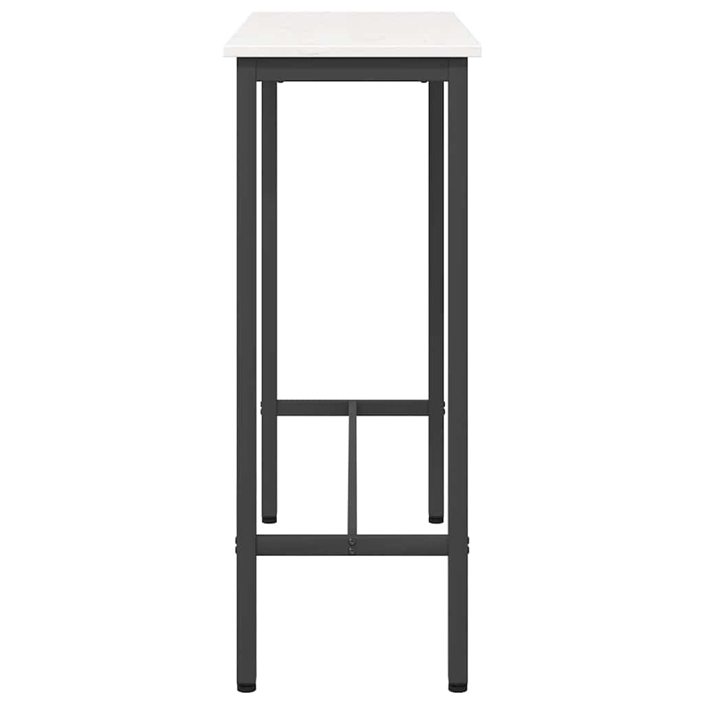 stol Bijelo 100 x 40 x 101 cm Inženjerska drva i čelik