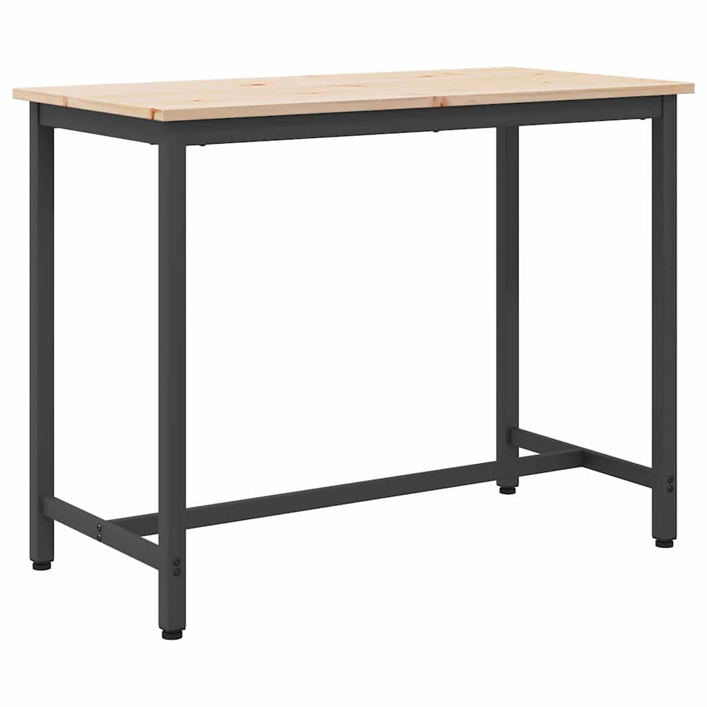 stol Prirodna 100 x 50 x 77 cm Inženjerska drva i čelik