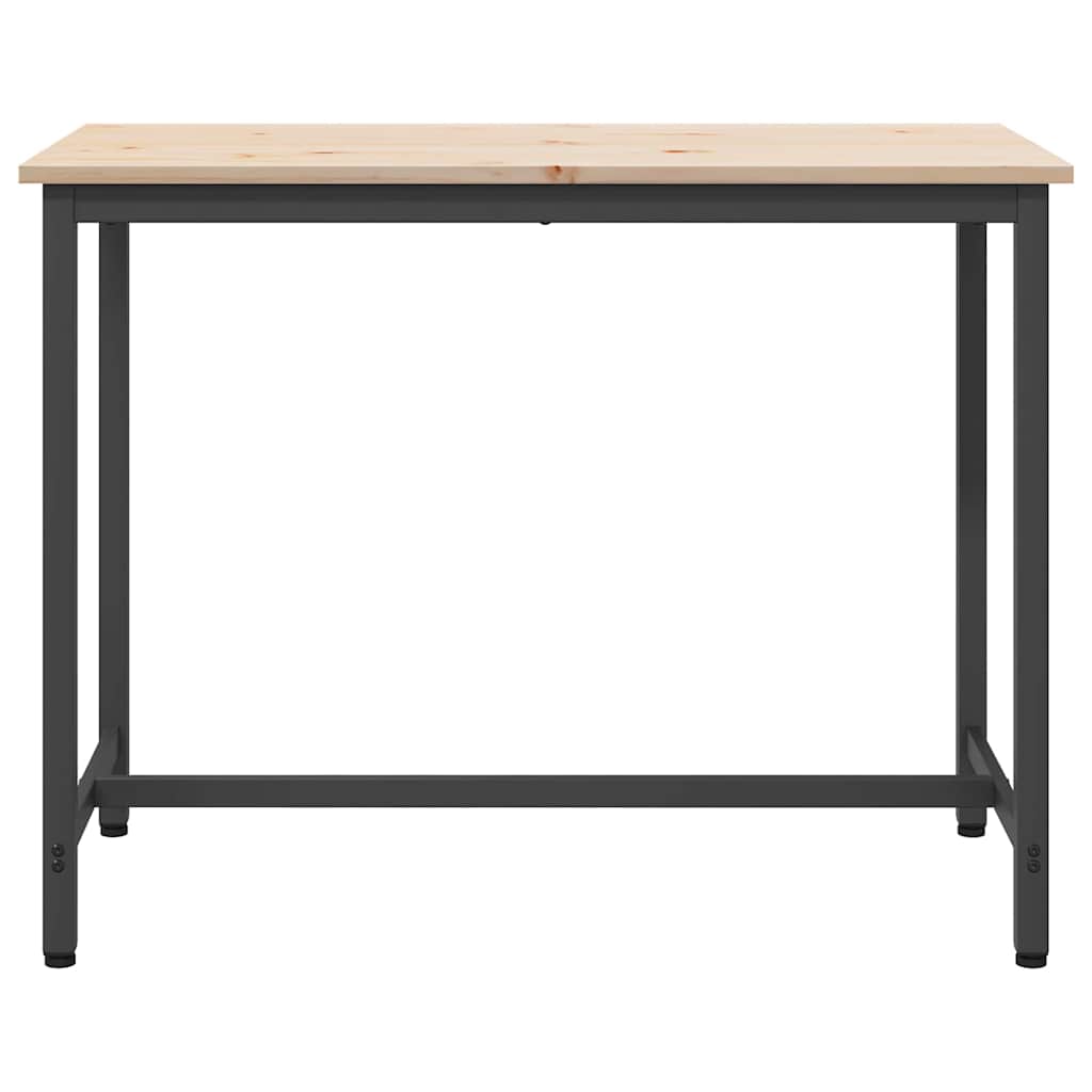 stol Prirodna 100 x 50 x 77 cm Inženjerska drva i čelik