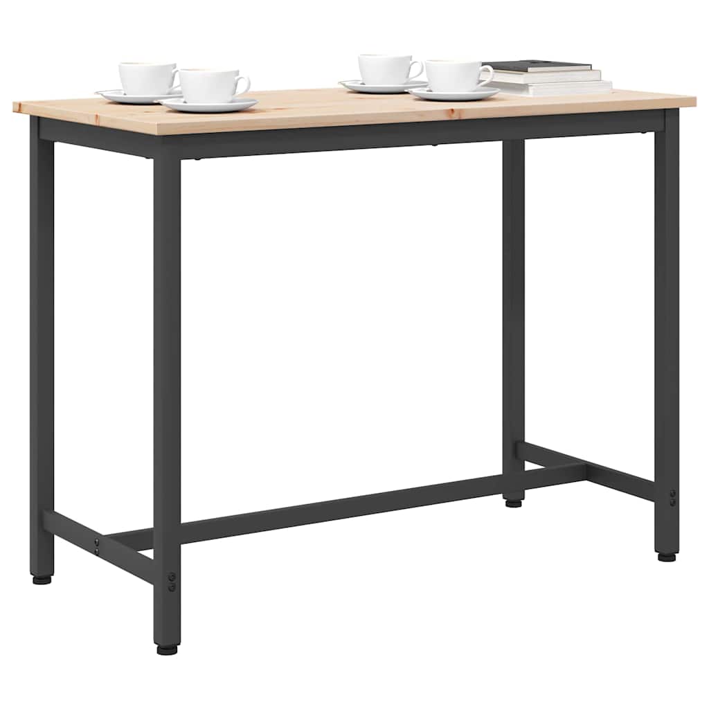 stol Prirodna 100 x 50 x 77 cm Inženjerska drva i čelik