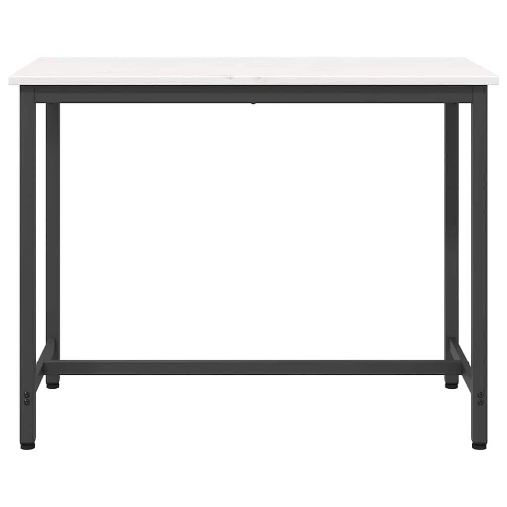 stol Bijelo 100 x 50 x 77 cm Inženjerska drva i čelik