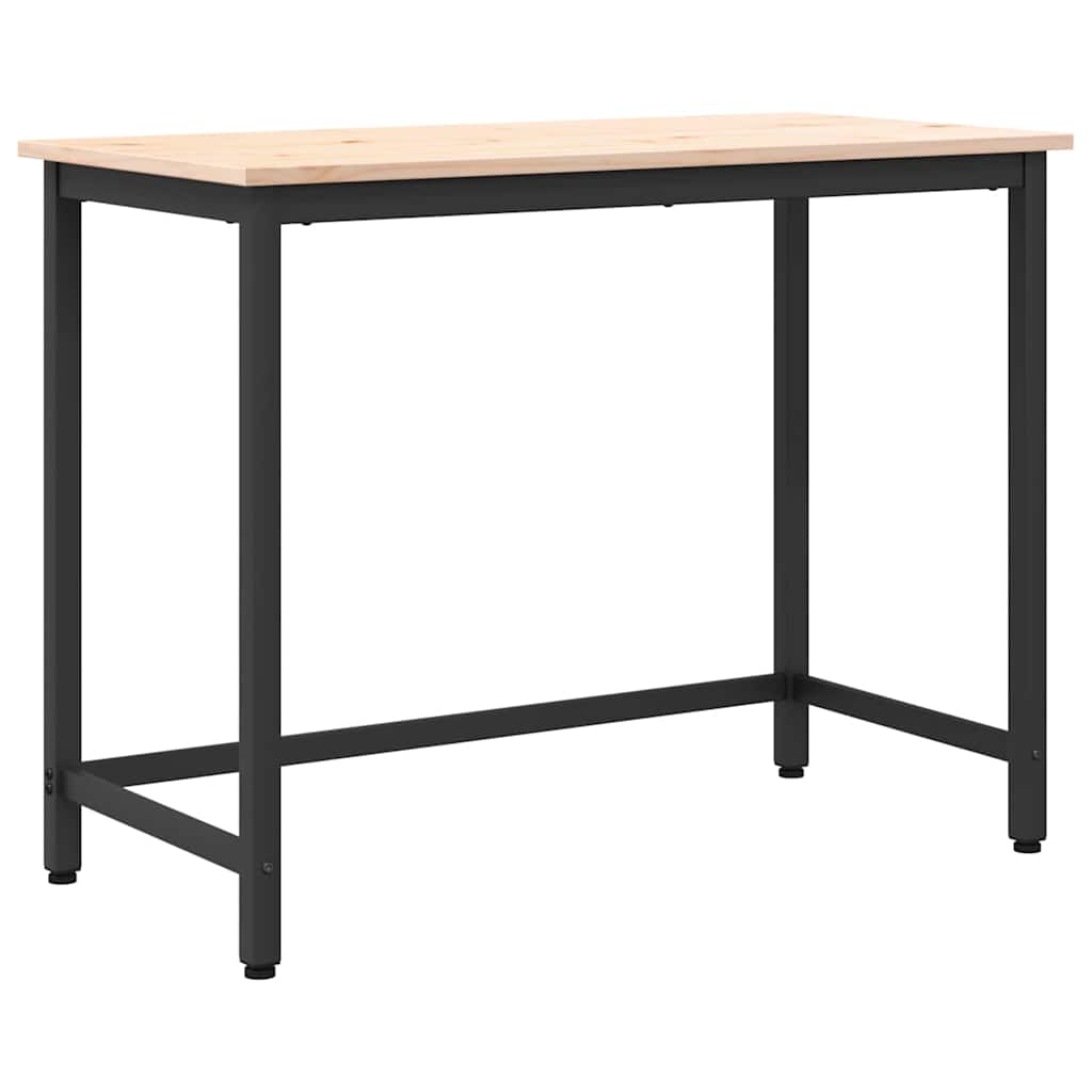 stol Prirodna 100 x 50 x 77 cm Inženjerska drva i čelik