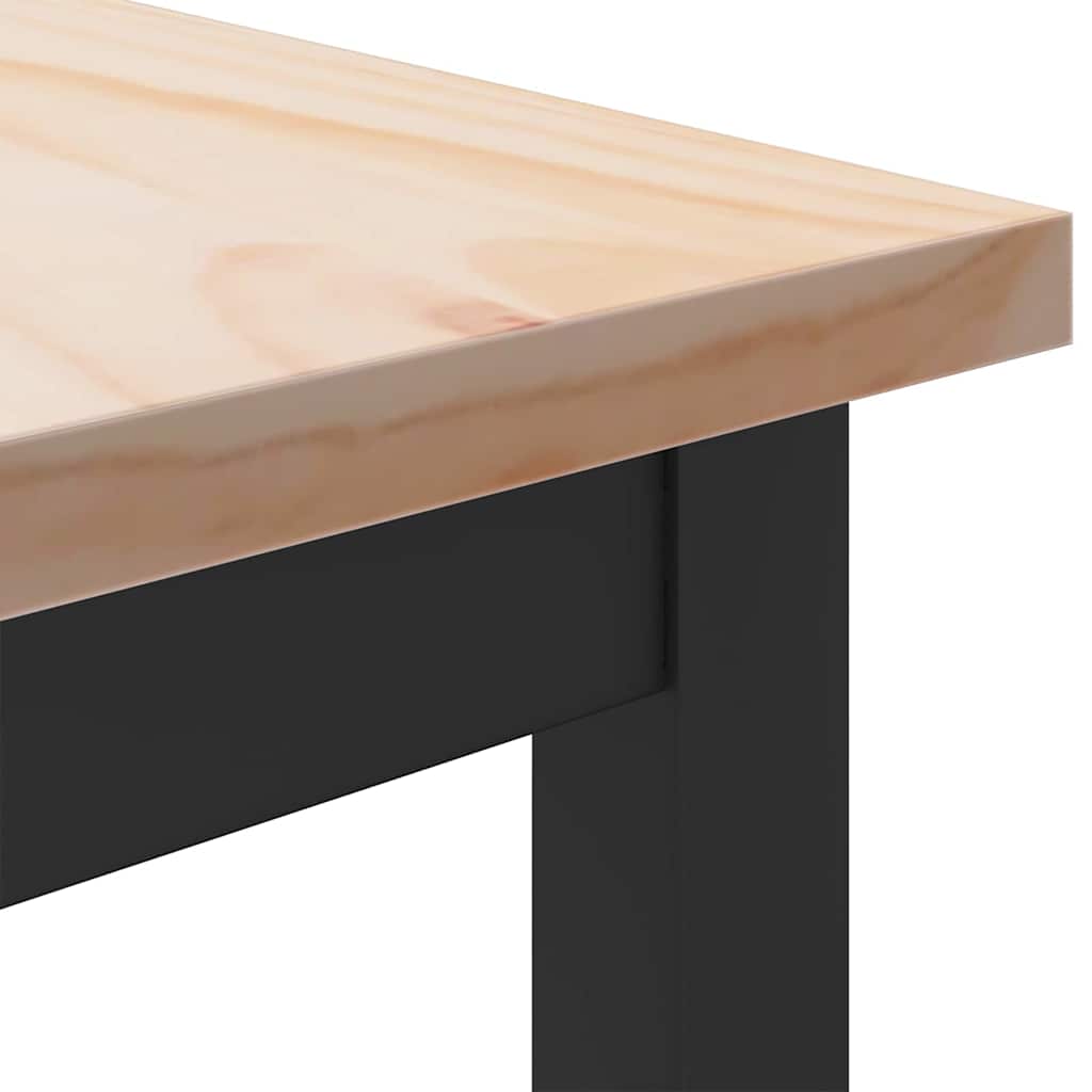 stol Prirodna 100 x 50 x 77 cm Inženjerska drva i čelik