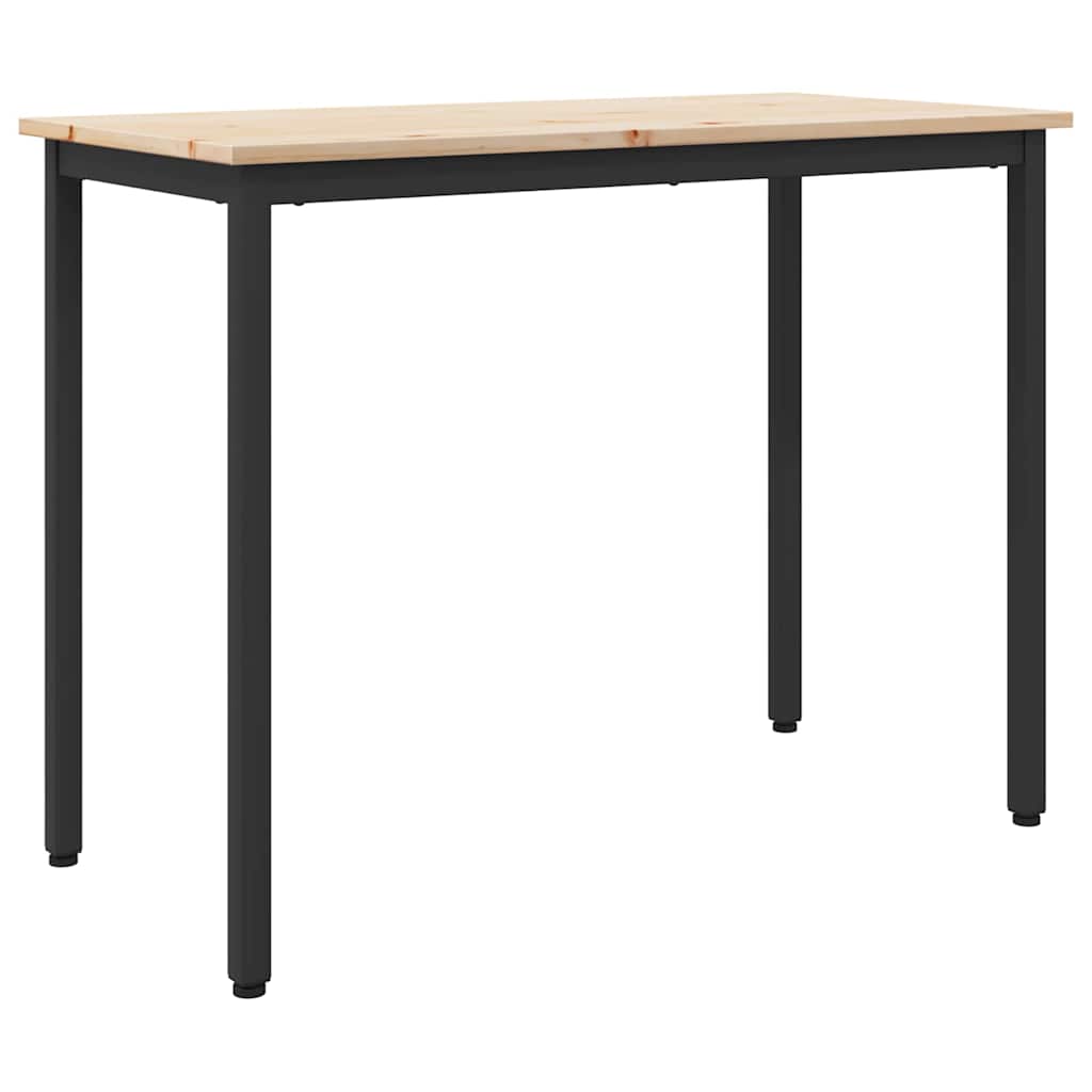 stol Prirodna 100 x 50 x 77 cm Inženjerska drva i čelik