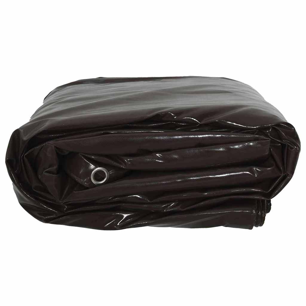 Cerada 650g / m² Smeđa 5 x 7 m Platno s PVC premazom