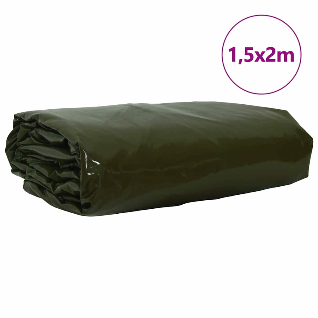 Cerada 650g / m² Maslinasto zelena 1,5 x 2 m