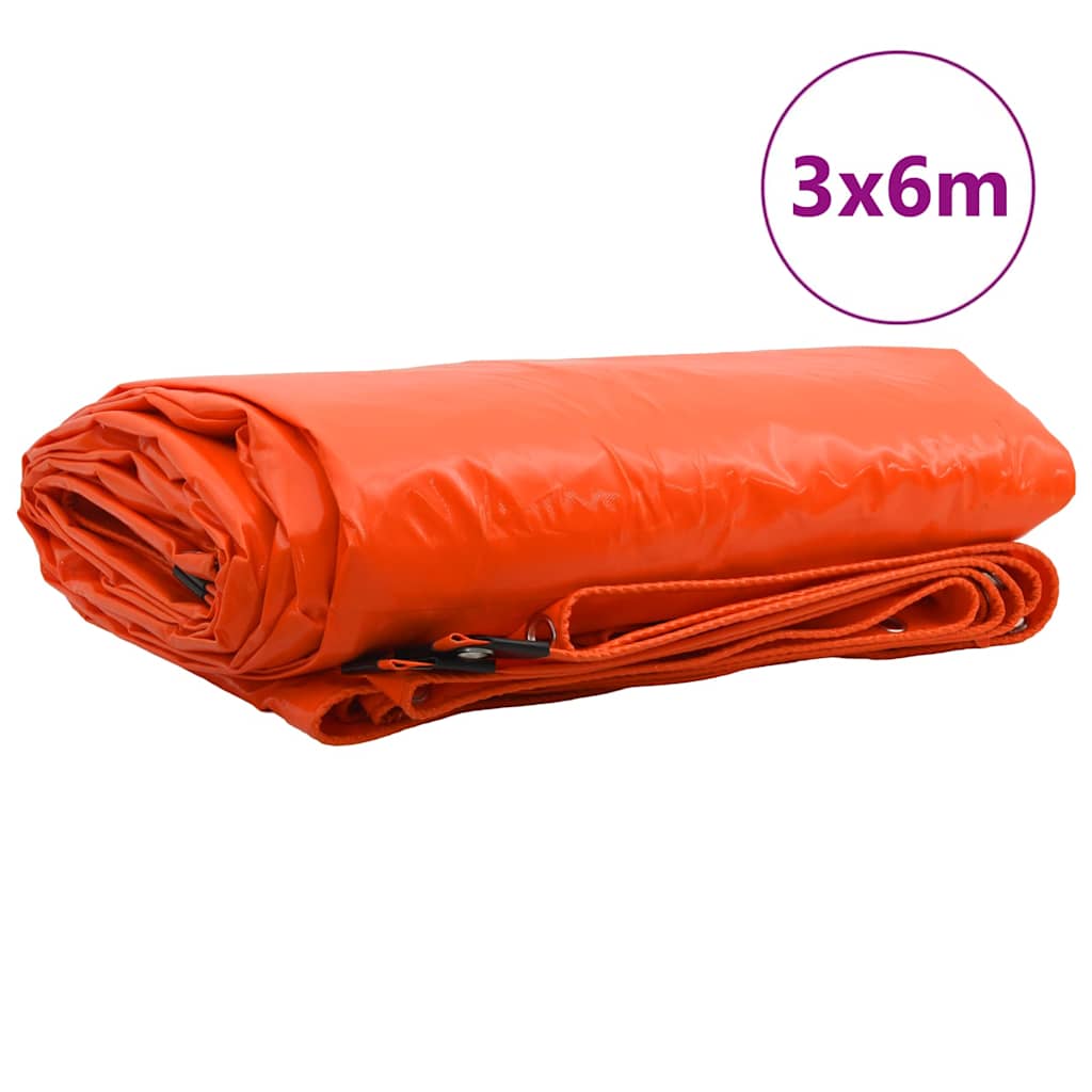 Cerada 650g / m² Narančasta 3 x 6 m Platno s PVC premazom