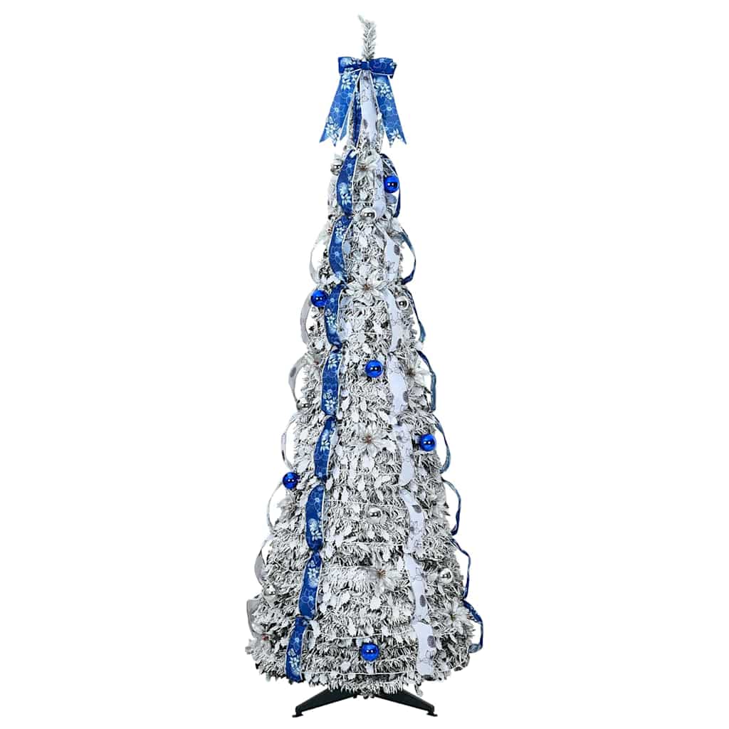 Umjetno božićno drvce s 200 LED svjetlima Bijelo 210 cm PVC