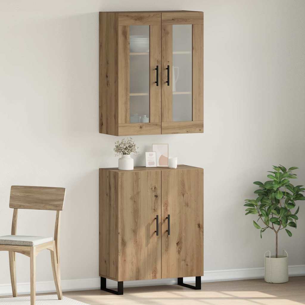Highboard 2 pcs hrast artisan Konstruirano drvo