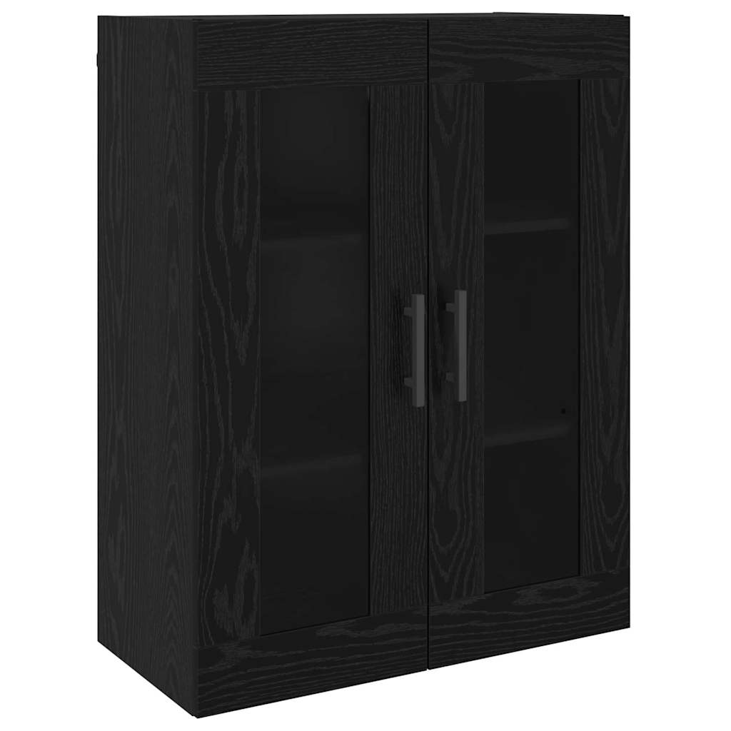 Highboard 2 pcs Crni hrast Konstruirano drvo