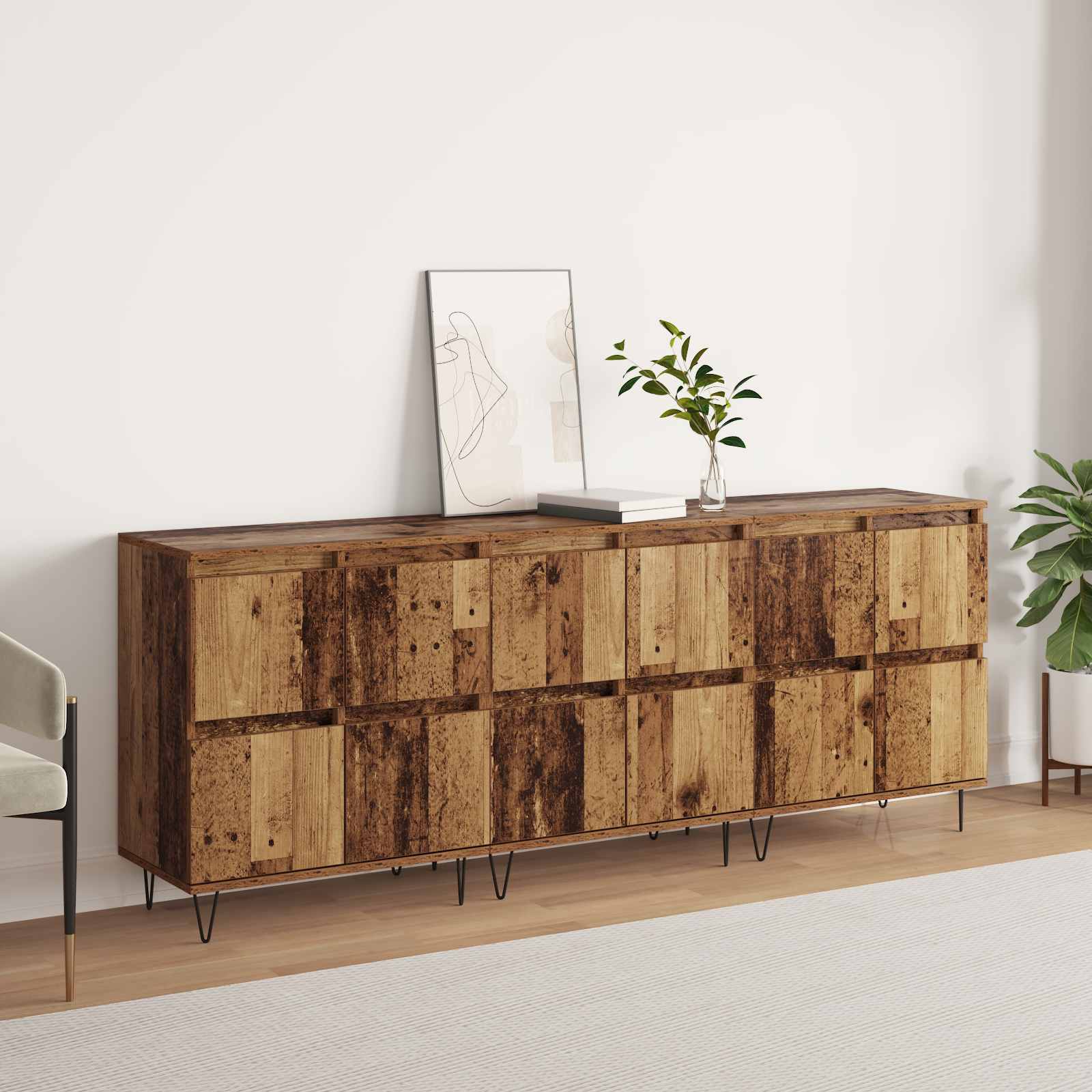Komode 3 pcs Staro drvo