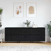 Komode 3 pcs Crni hrast