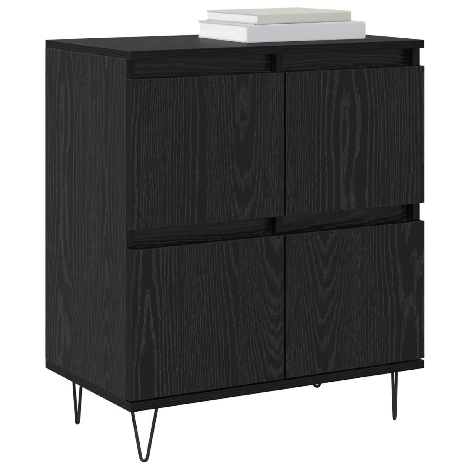 Komode 3 pcs Crni hrast