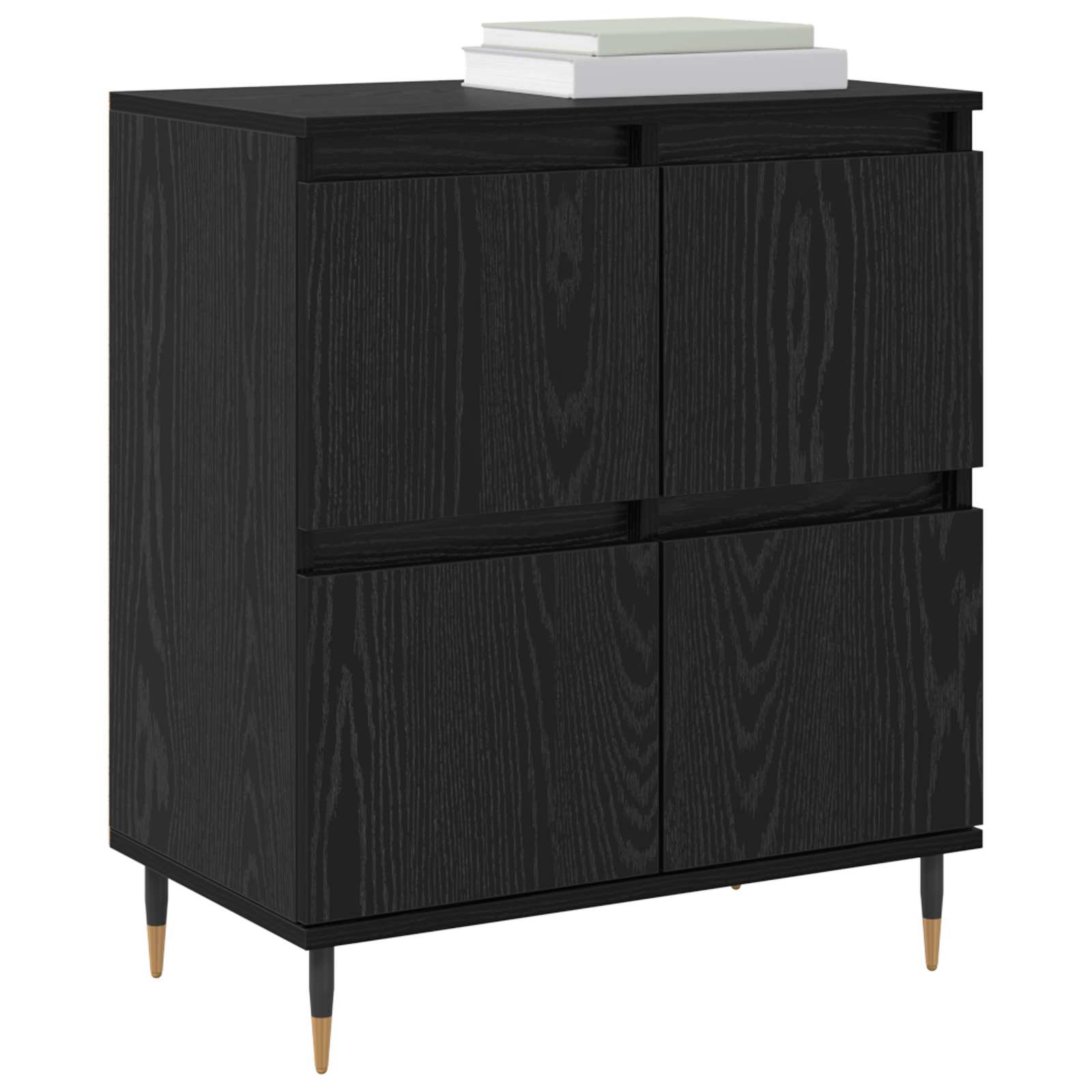 Ormarić za pohranu 2 pcs Crni hrast 60 x 35 x 70 cm