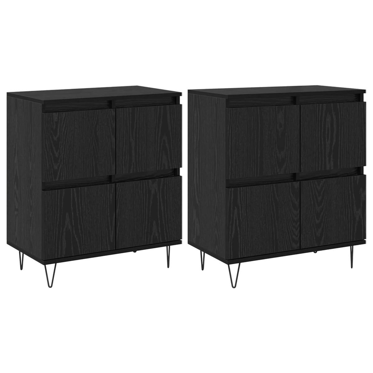 Komode 2 pcs Crni hrast