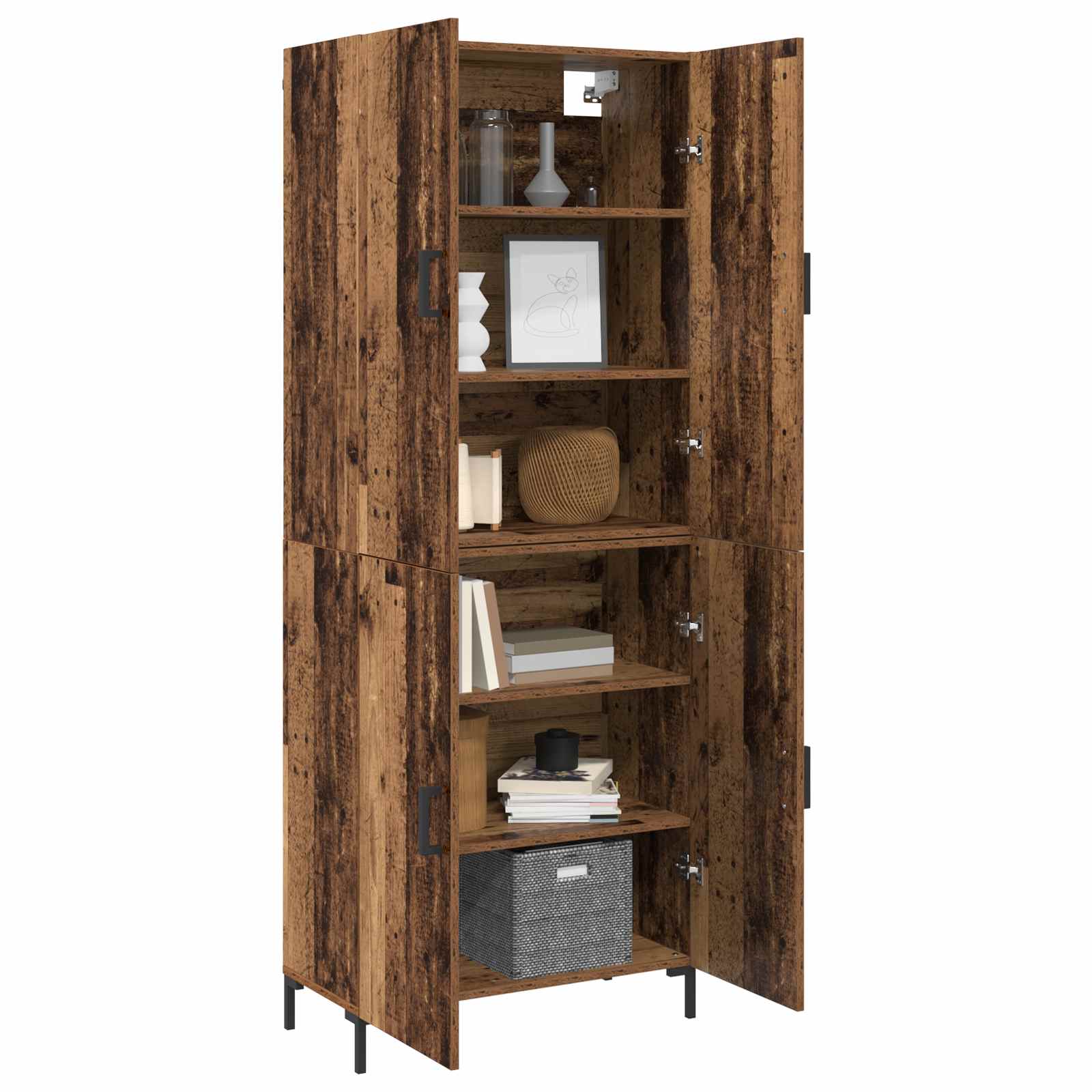 Highboard Zidne Staro drvo 69,5 x 34 x 180 cm Konstruirano drvo