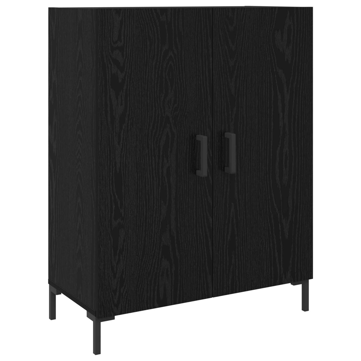 Highboard Zidne Crni hrast 69,5 x 34 x 180 cm Konstruirano drvo
