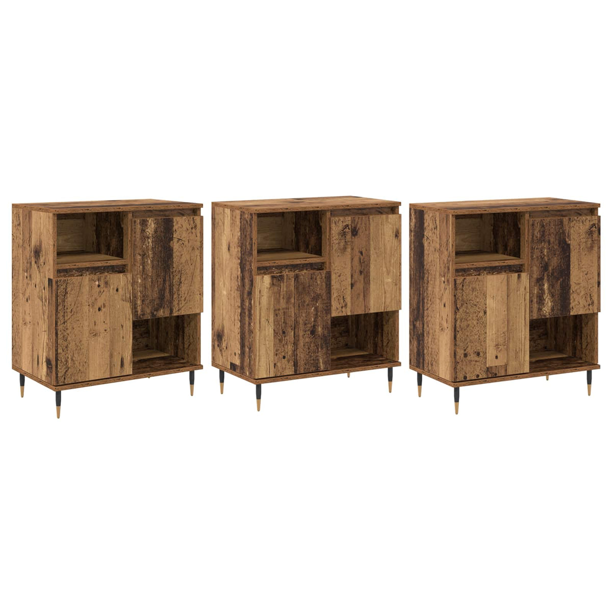 Komode 3 pcs Staro drvo