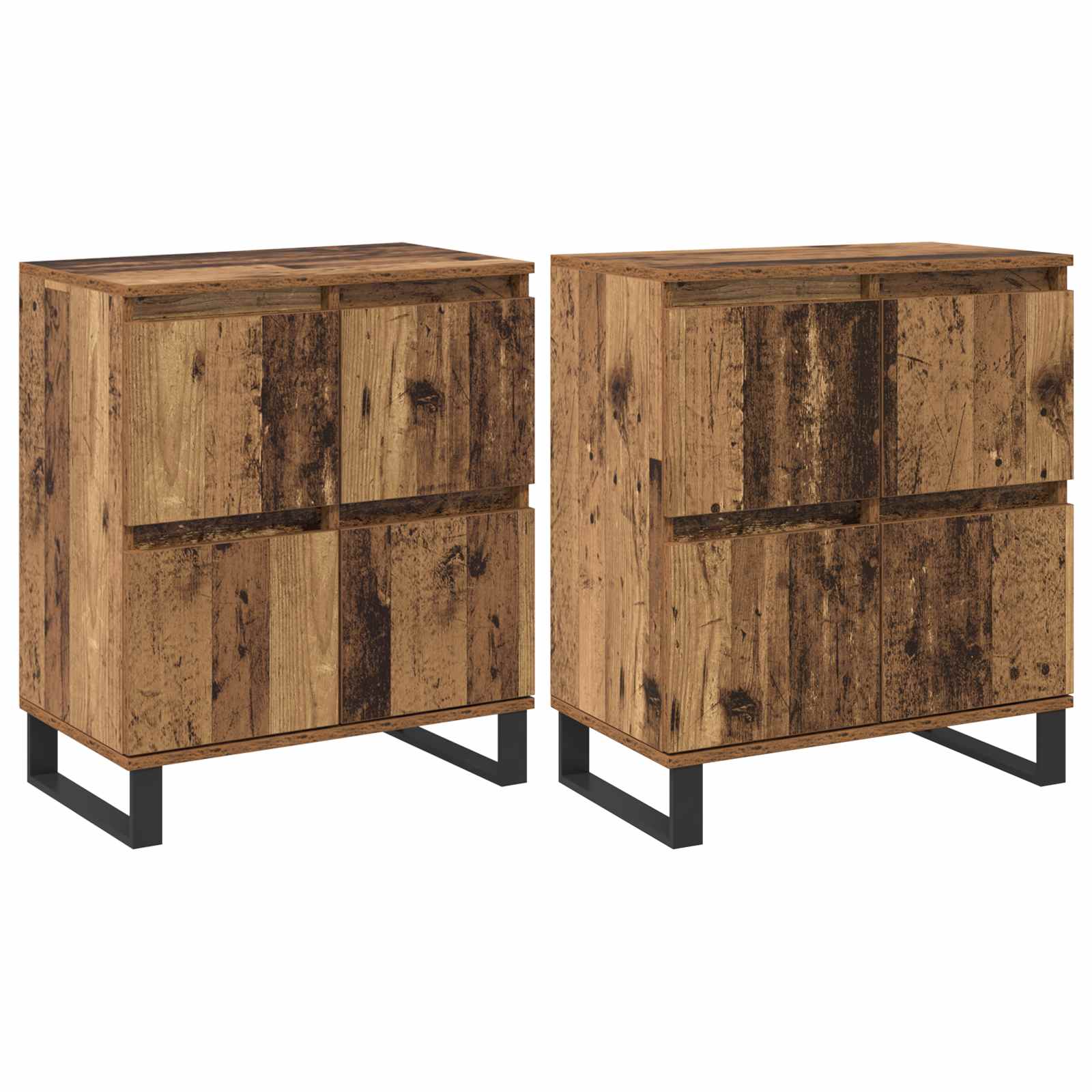 Kreveta 2 pcs Staro drvo 60 x 35 x 70 cm
