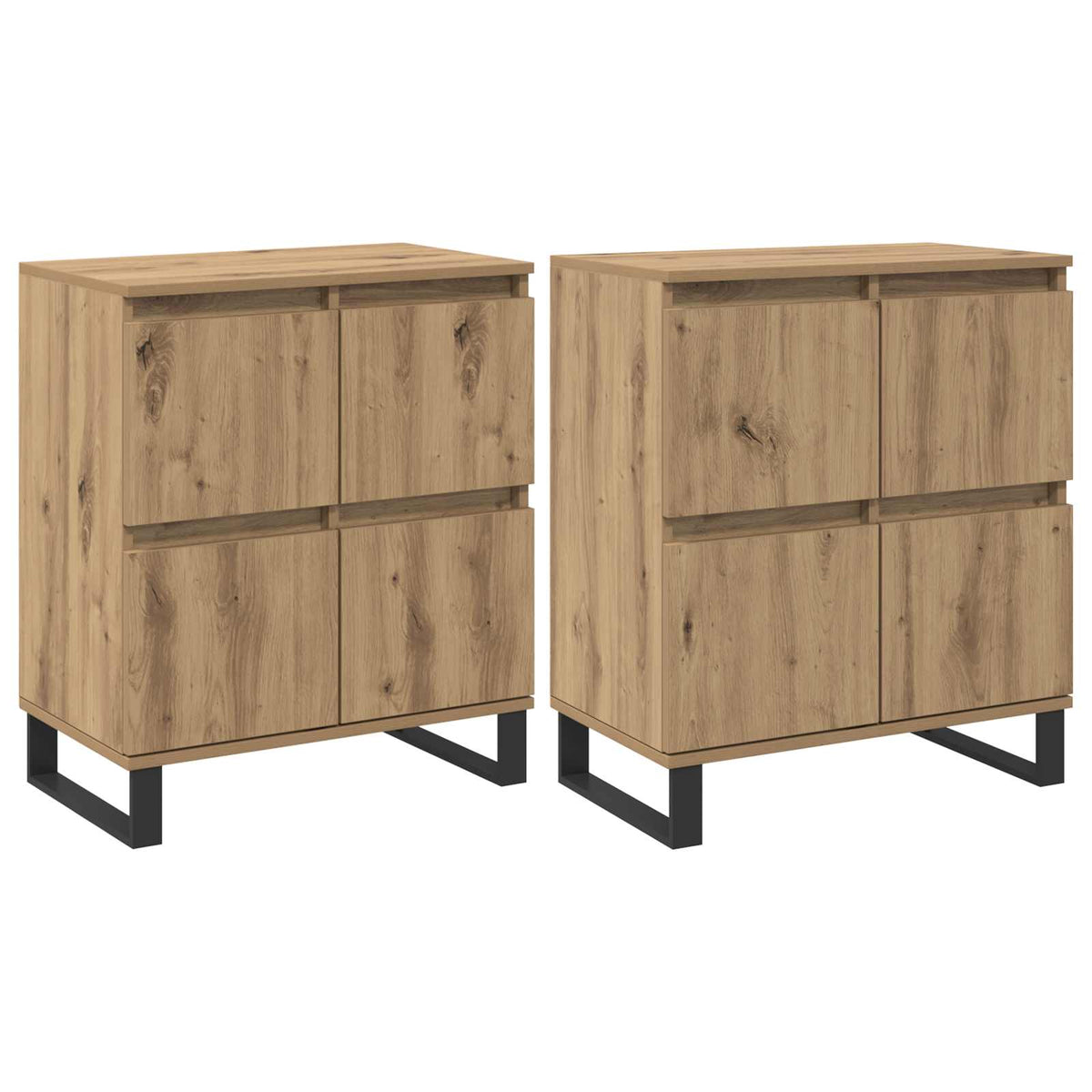 Kreveta 2 pcs Umjetnički hrast 60 x 35 x 70 cm