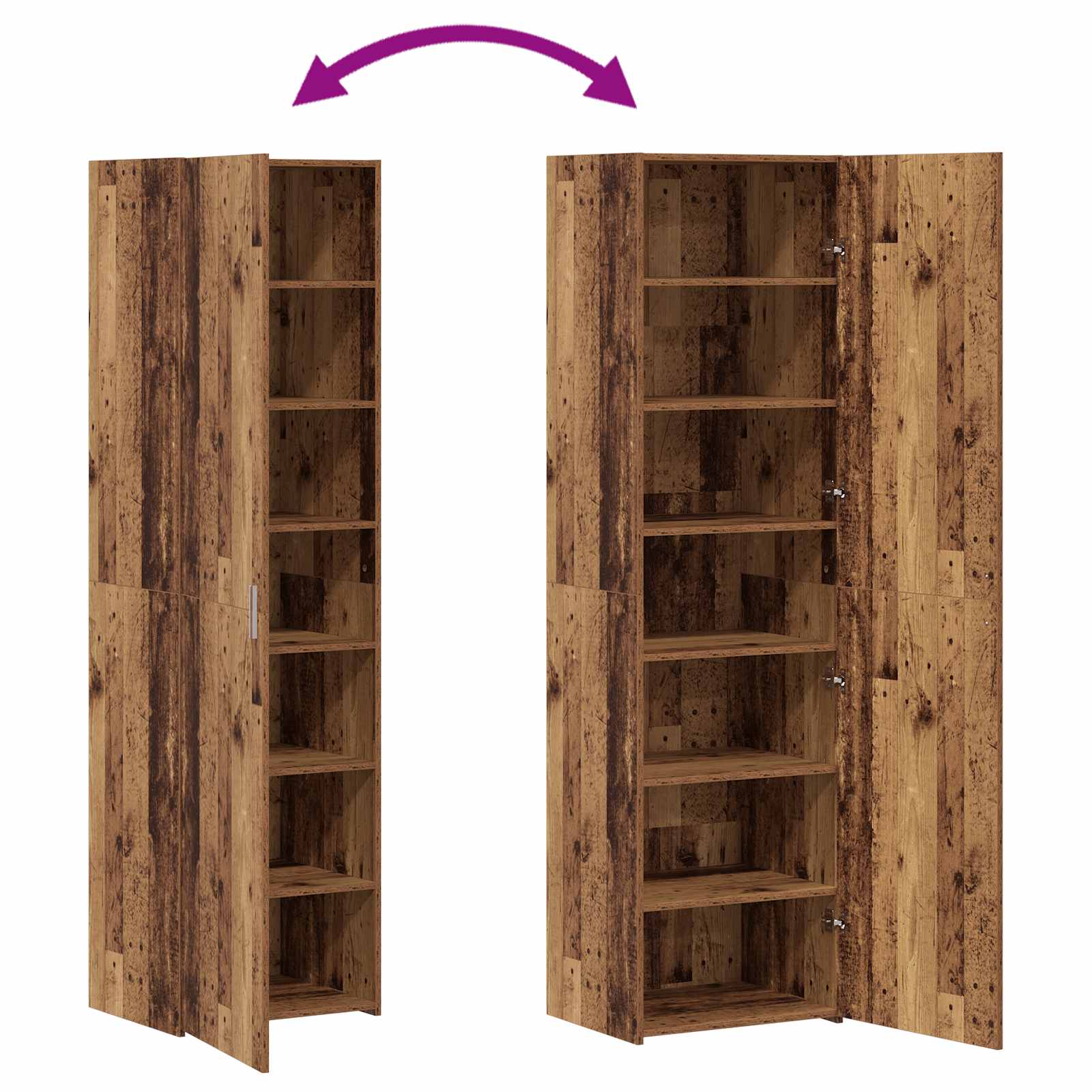 Kreveta 3 pcs Staro drvo