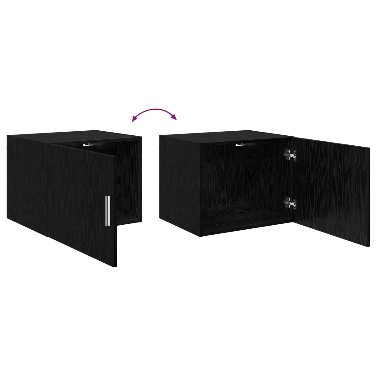 Kreveta 3 pcs Crni hrast