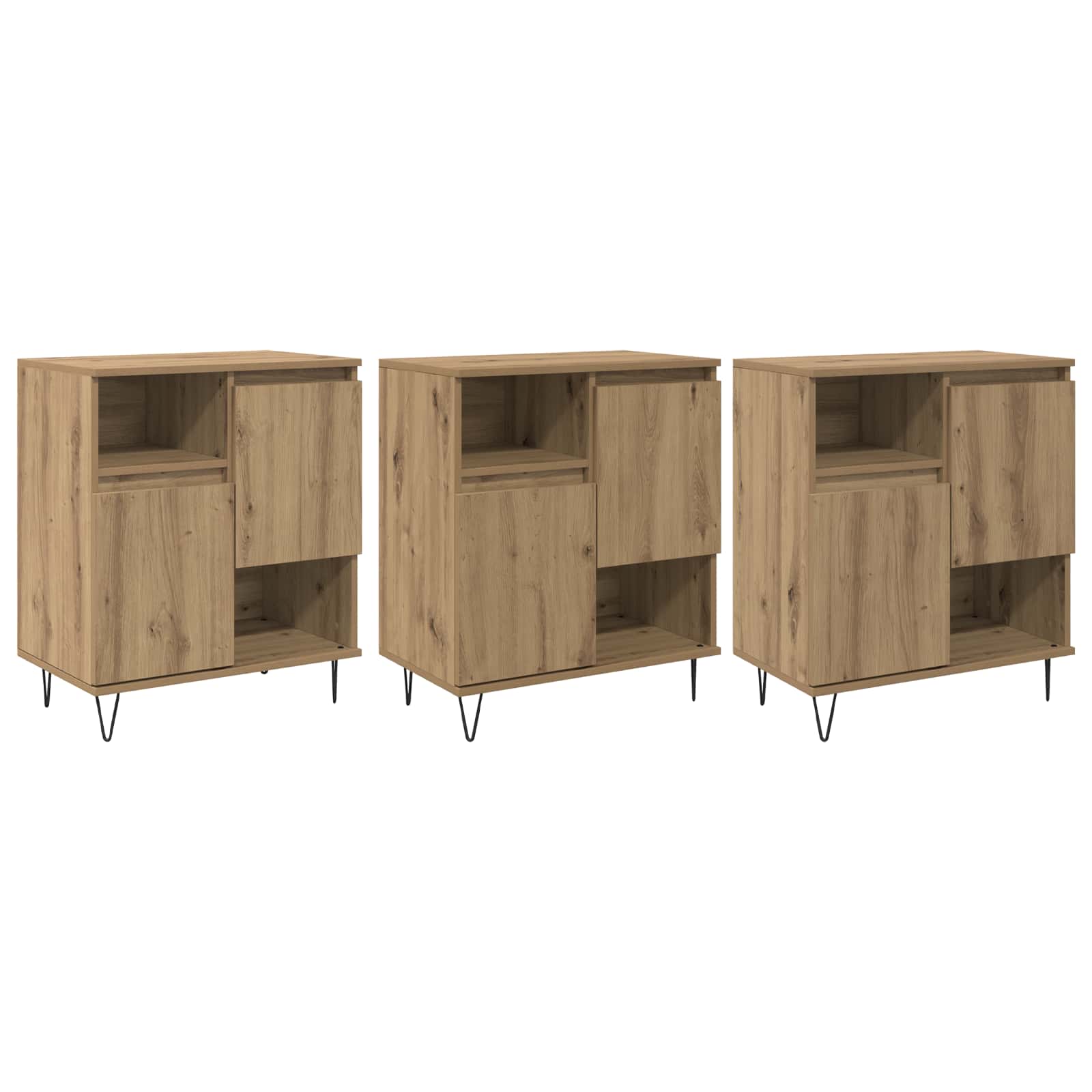 Kreveta 3 pcs Umjetnički hrast 60 x 35 x 70 cm