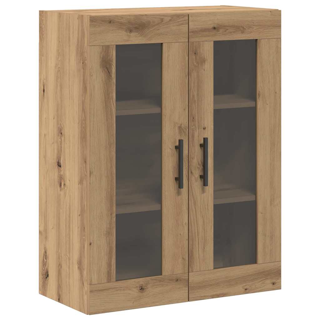 Ormarčići montirani na zid 2 pcs Artisan hrast i crna