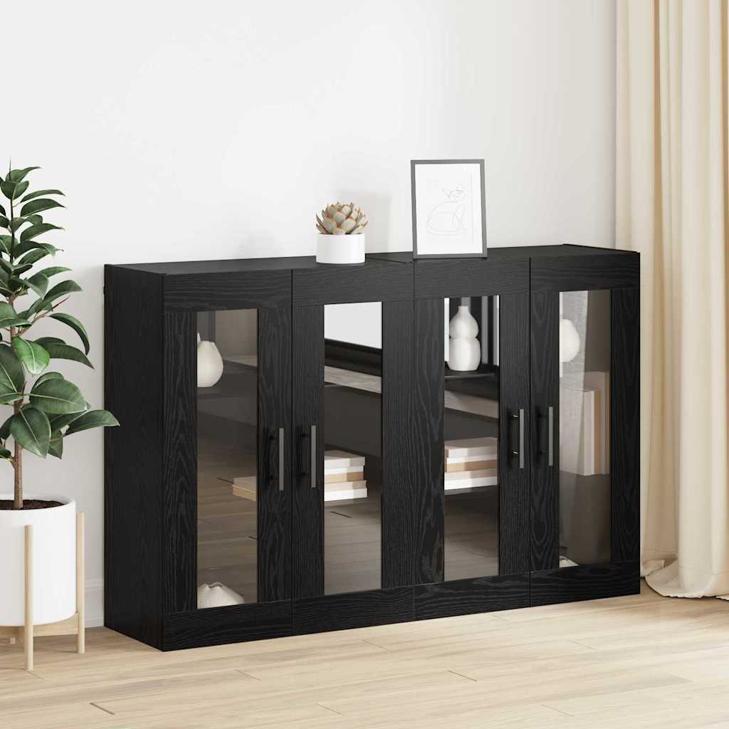 Ormarčići montirani na zid 2 pcs Crni hrast 69,5 x 34 x 90 cm