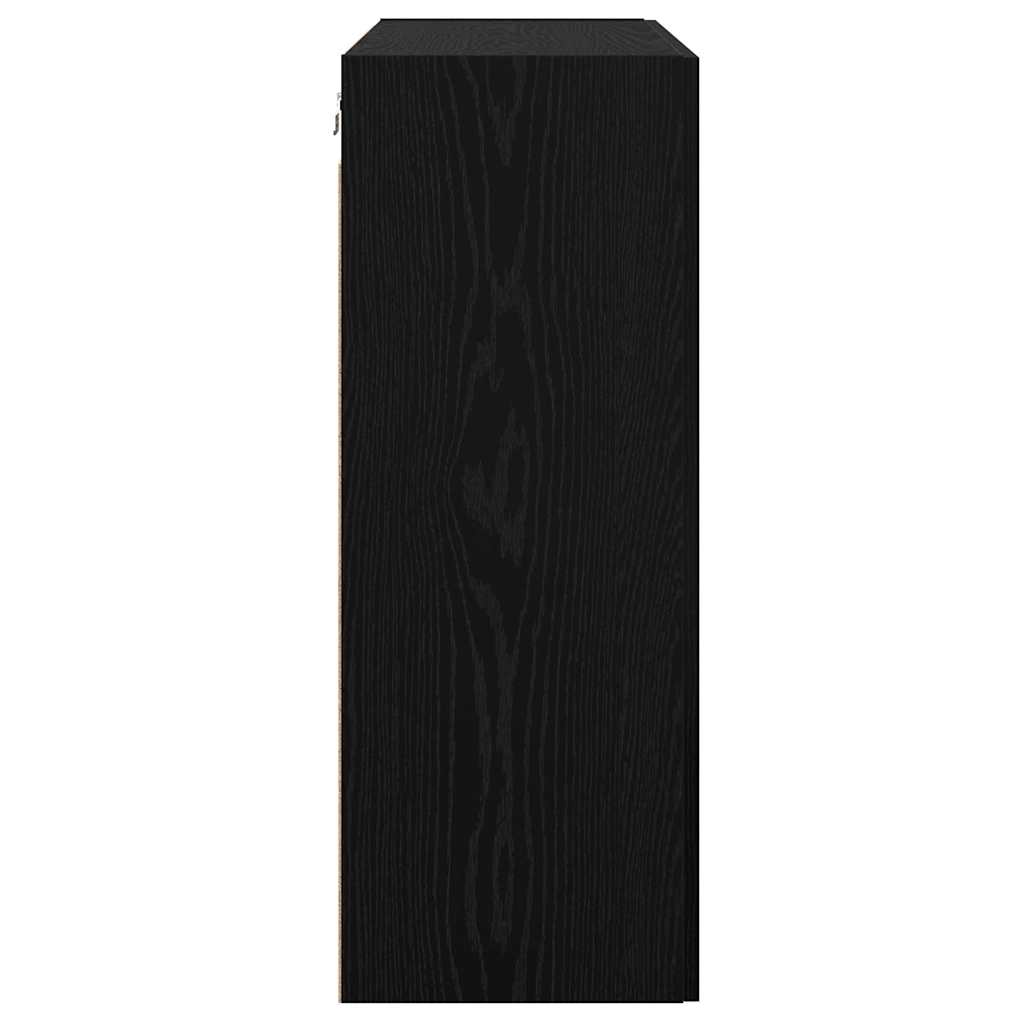 Ormarčići montirani na zid 2 pcs Crni hrast 69,5 x 34 x 90 cm