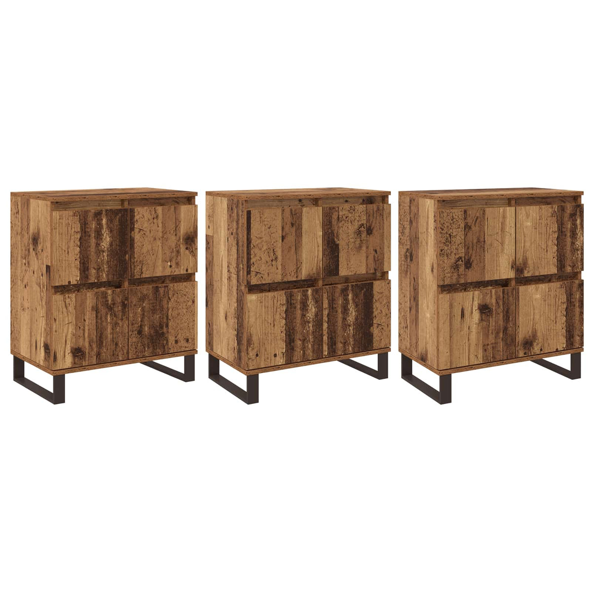 Kreveta 3 pcs Staro drvo 60 x 35 x 70 cm