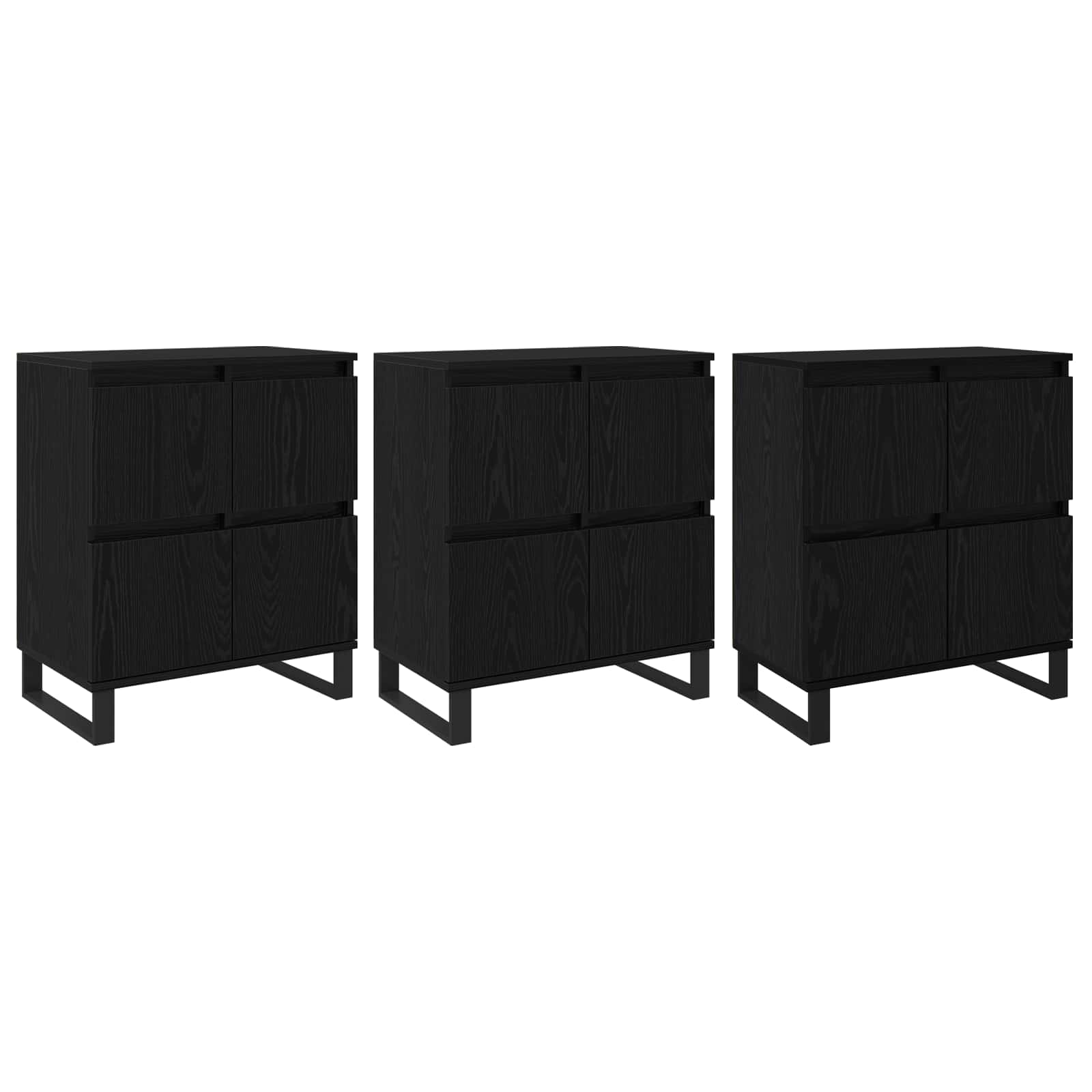 Kreveta 3 pcs Crni hrast 60 x 35 x 70 cm