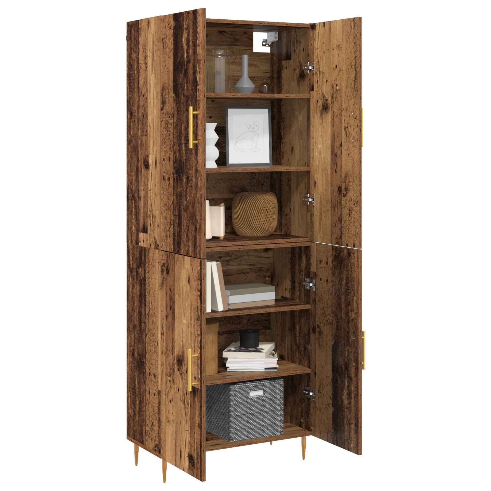 Highboard Zidne Staro drvo 69,5 x 34 x 180 cm Konstruirano drvo