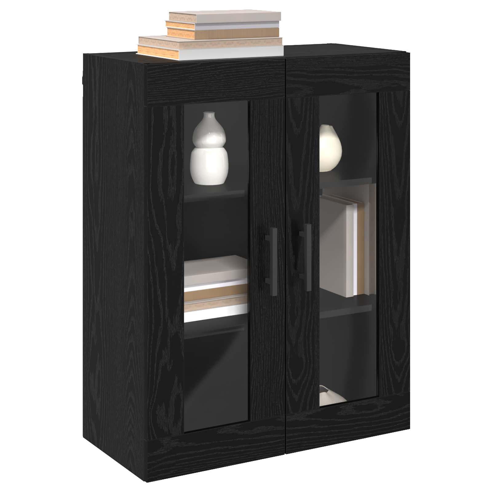 Ormarčići montirani na zid 2 pcs Crni hrast 69,5 x 34 x 90 cm